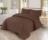 3 PCS Brown Bedspread Set